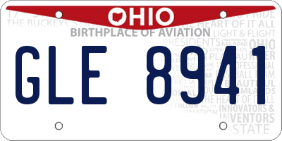 OH license plate GLE8941