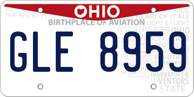OH license plate GLE8959
