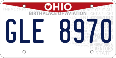 OH license plate GLE8970