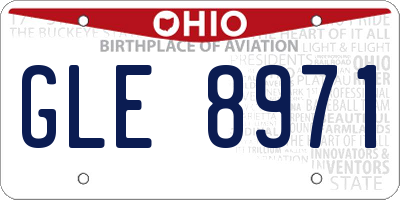 OH license plate GLE8971