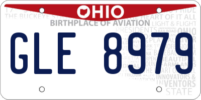 OH license plate GLE8979