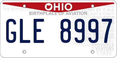 OH license plate GLE8997