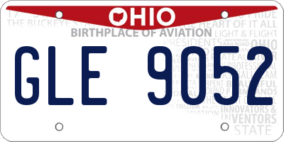 OH license plate GLE9052