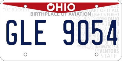OH license plate GLE9054