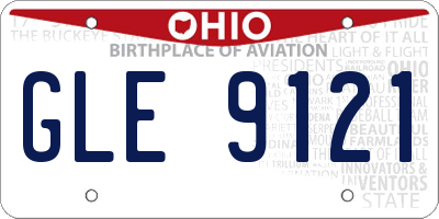 OH license plate GLE9121