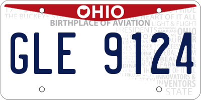OH license plate GLE9124