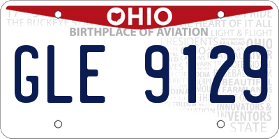 OH license plate GLE9129