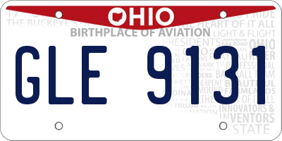 OH license plate GLE9131