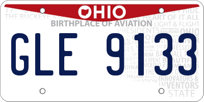 OH license plate GLE9133