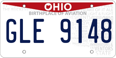 OH license plate GLE9148