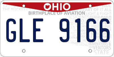 OH license plate GLE9166