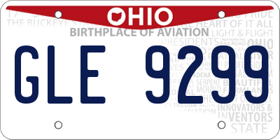 OH license plate GLE9299