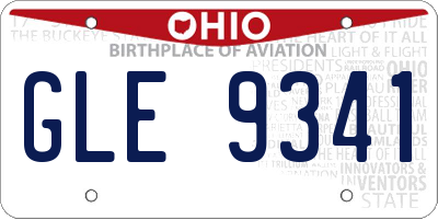 OH license plate GLE9341