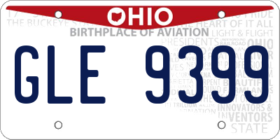 OH license plate GLE9399
