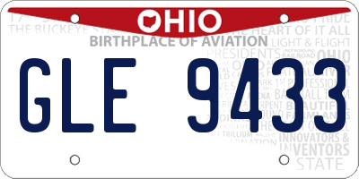 OH license plate GLE9433