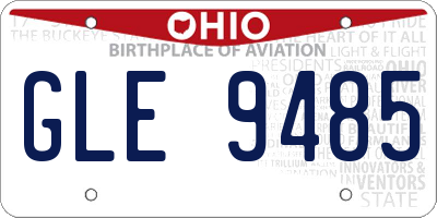 OH license plate GLE9485