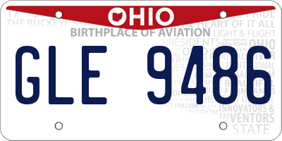 OH license plate GLE9486