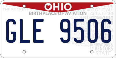 OH license plate GLE9506