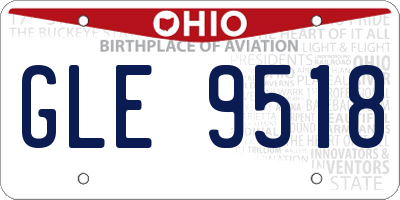 OH license plate GLE9518