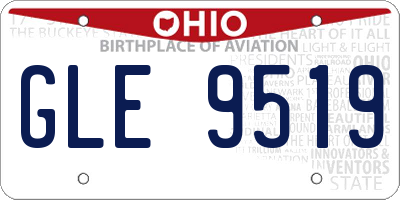 OH license plate GLE9519