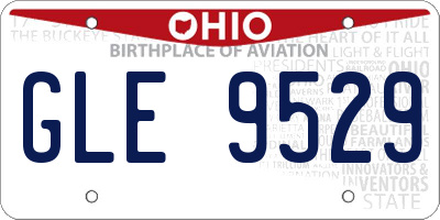 OH license plate GLE9529