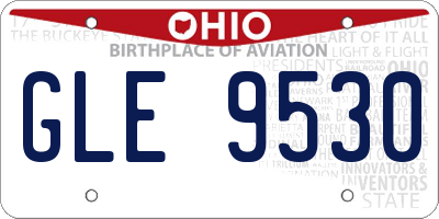 OH license plate GLE9530
