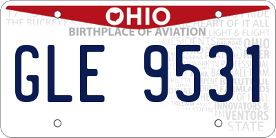 OH license plate GLE9531