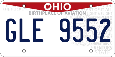 OH license plate GLE9552