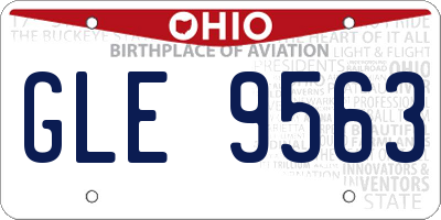 OH license plate GLE9563