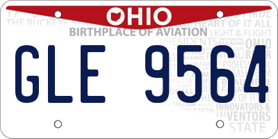 OH license plate GLE9564
