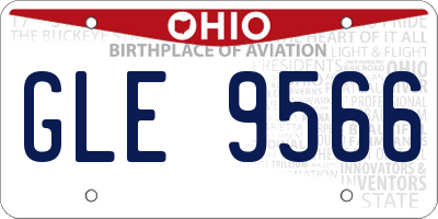 OH license plate GLE9566
