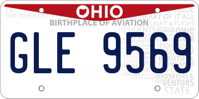 OH license plate GLE9569