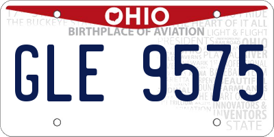 OH license plate GLE9575