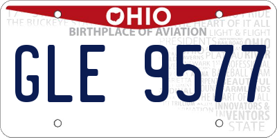 OH license plate GLE9577