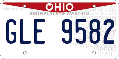OH license plate GLE9582