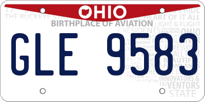 OH license plate GLE9583