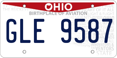 OH license plate GLE9587