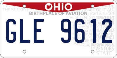 OH license plate GLE9612