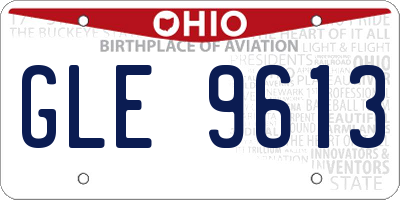 OH license plate GLE9613