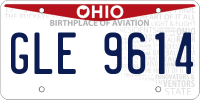 OH license plate GLE9614