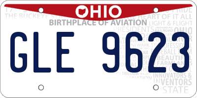 OH license plate GLE9623