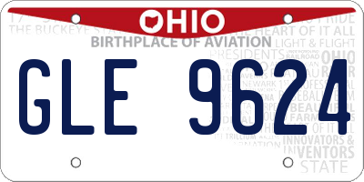 OH license plate GLE9624