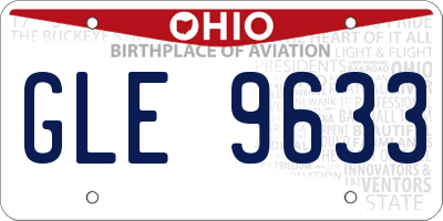 OH license plate GLE9633