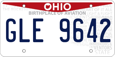 OH license plate GLE9642