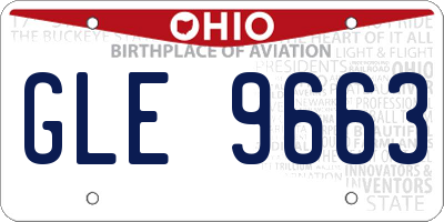 OH license plate GLE9663