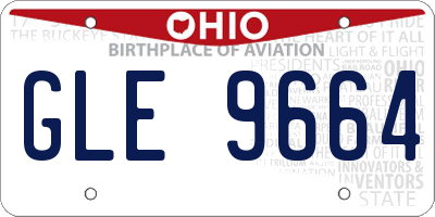 OH license plate GLE9664