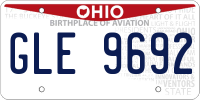 OH license plate GLE9692