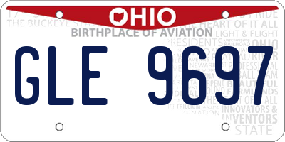 OH license plate GLE9697