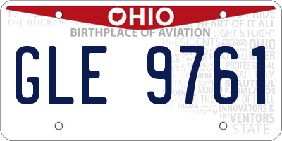 OH license plate GLE9761