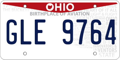 OH license plate GLE9764